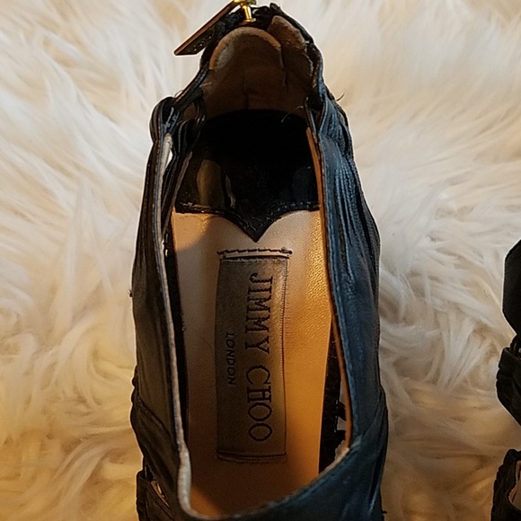 Jimmy Choo sz 7 blk keels - Picture 4 of 8